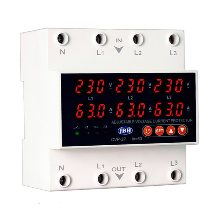 محافظ ولتاژ سه فاز مدل CVP3-100 ظرفیت ۶۳ آمپر جی بی اچ (JBH)