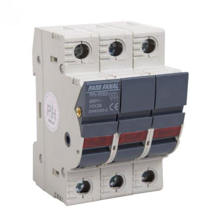 سکسیونر سه فاز (پایه فیوز) 38*10 پارس فانال مدل PFFH-18W/32(X)3P