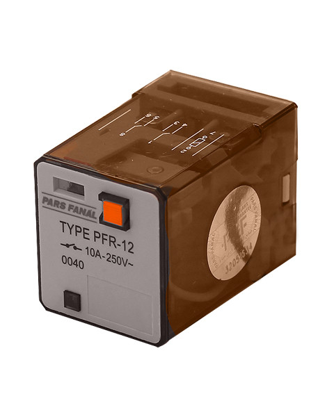 رله شیشه ای دو کنتاکت (8پایه) پارس فانال مدل PFR-12