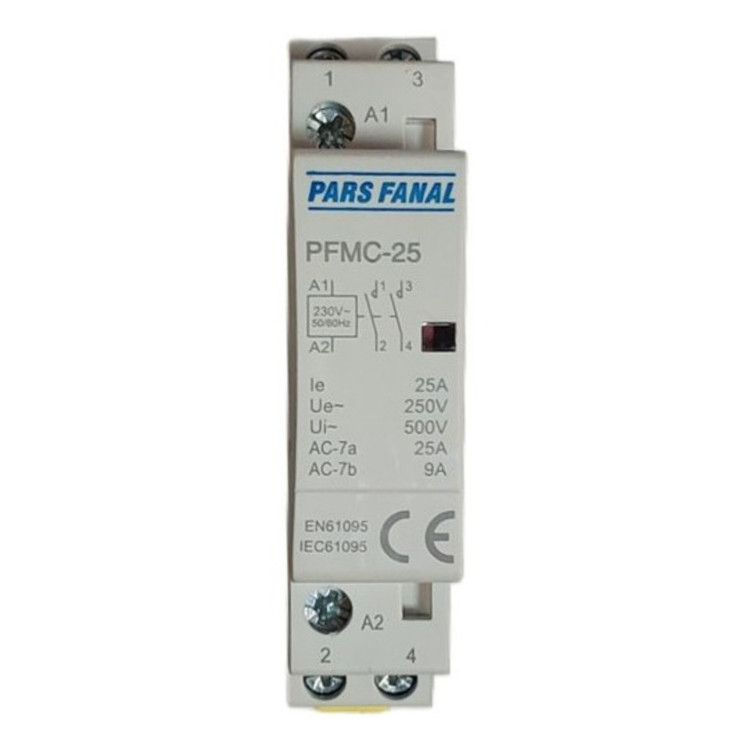 کنتاکتور 25 آمپر الکترومگنتیک بیصدا پارس فانال مدل PFMC-25